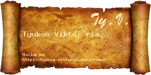 Tyukos Viktória névjegykártya